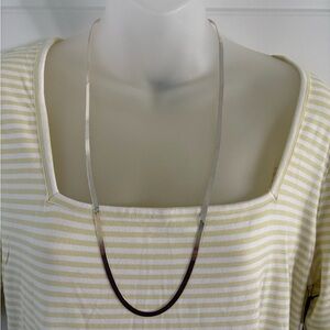 Vintage 925 Milor Sterling Silver Herringbone 30” Chain. Never Worn. NEW in Box